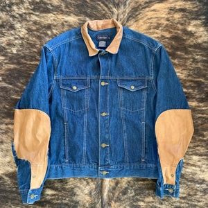 Calvin Klein Vintage Leather and Denim Jacket